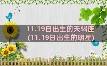 11.19日出生的天蝎座(11.19日出生的明星)