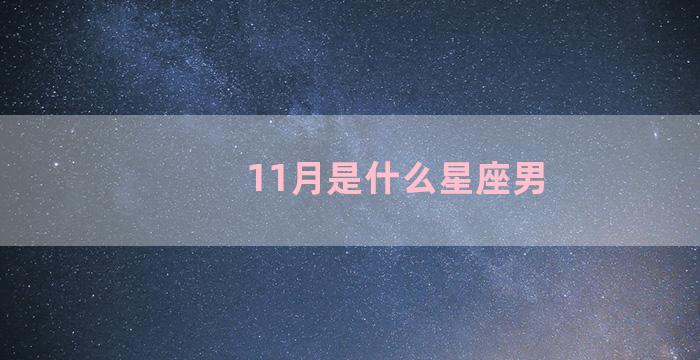 11月是什么星座男