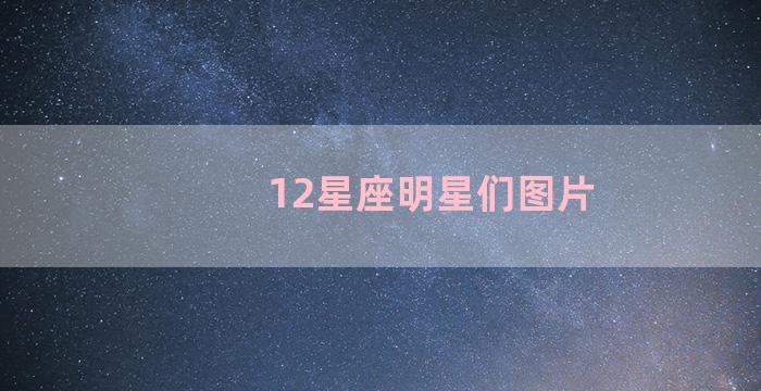 12星座明星们图片