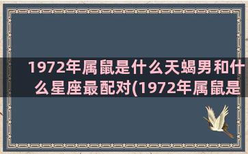 1972年属鼠是什么天蝎男和什么星座最配对(1972年属鼠是什么命金木水火土)