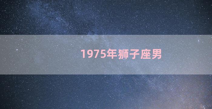 1975年狮子座男