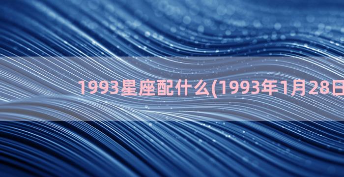 1993星座配什么(1993年1月28日星座)