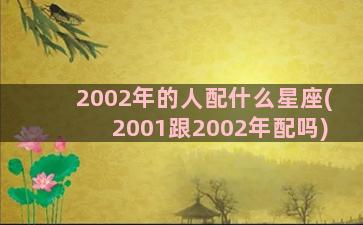 2002年的人配什么星座(2001跟2002年配吗)