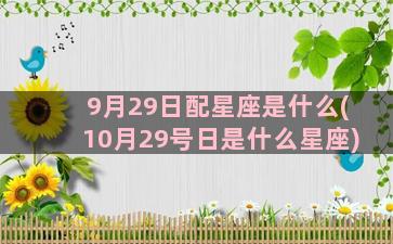 9月29日配星座是什么(10月29号日是什么星座)