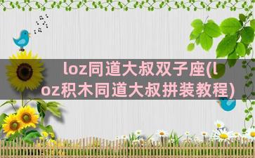 loz同道大叔双子座(loz积木同道大叔拼装教程)