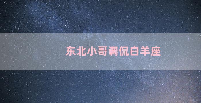 东北小哥调侃白羊座