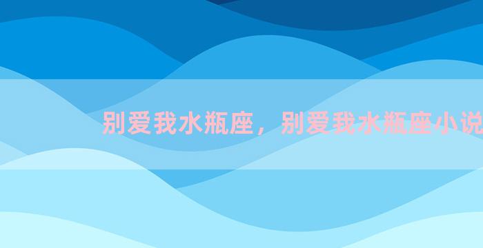 别爱我水瓶座，别爱我水瓶座小说