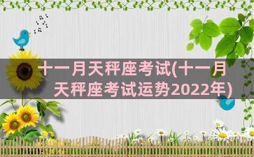 十一月天秤座考试(十一月天秤座考试运势2022年)