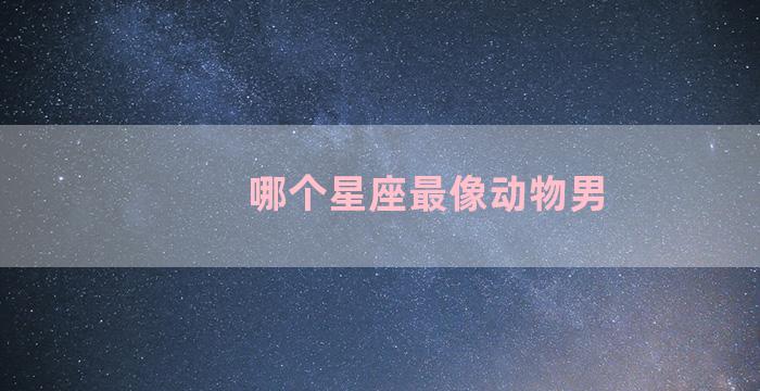 哪个星座最像动物男