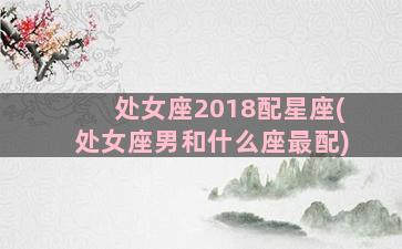 处女座2018配星座(处女座男和什么座最配)