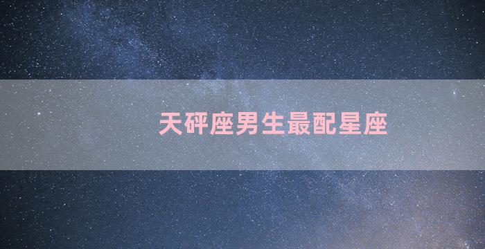 天砰座男生最配星座