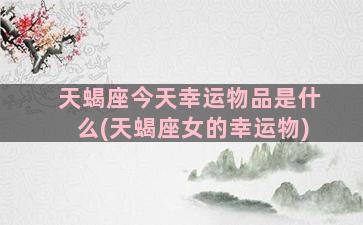 天蝎座今天幸运物品是什么(天蝎座女的幸运物)