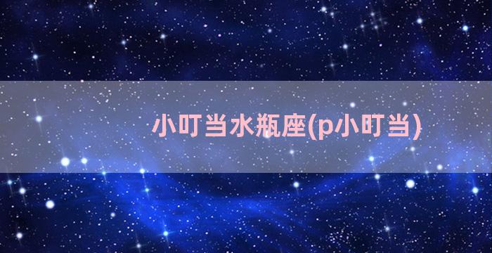 小叮当水瓶座(p小叮当)