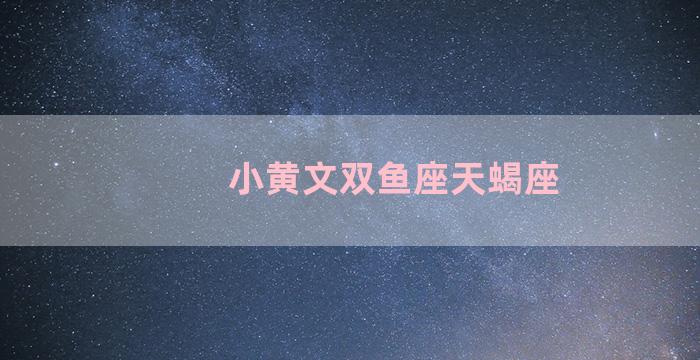 小黄文双鱼座天蝎座