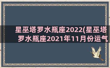 星巫塔罗水瓶座2022(星巫塔罗水瓶座2021年11月份运气)