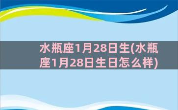 水瓶座1月28日生(水瓶座1月28日生日怎么样)