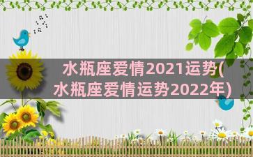 水瓶座爱情2021运势(水瓶座爱情运势2022年)