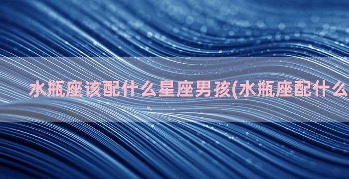 水瓶座该配什么星座男孩(水瓶座配什么星座闺蜜)