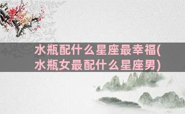 水瓶配什么星座最幸福(水瓶女最配什么星座男)