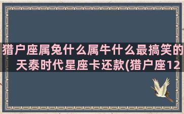 猎户座属兔什么属牛什么最搞笑的天泰时代星座卡还款(猎户座1280属什么水平)