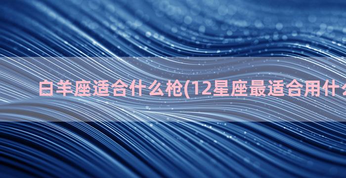 白羊座适合什么枪(12星座最适合用什么狙击枪)