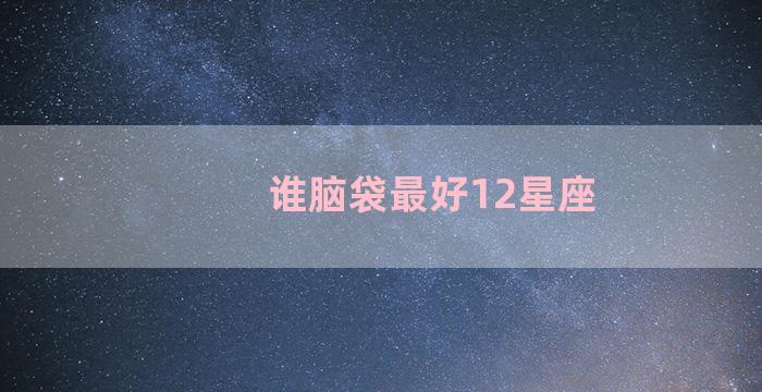 谁脑袋最好12星座