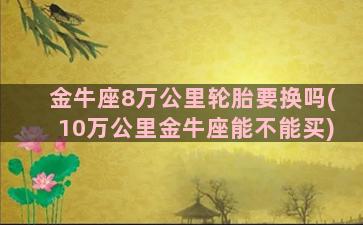 金牛座8万公里轮胎要换吗(10万公里金牛座能不能买)