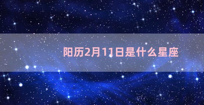 阳历2月11日是什么星座